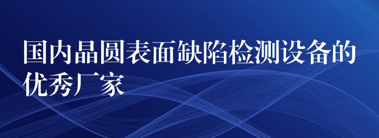 国内晶圆表面缺陷检测设备的优秀厂家