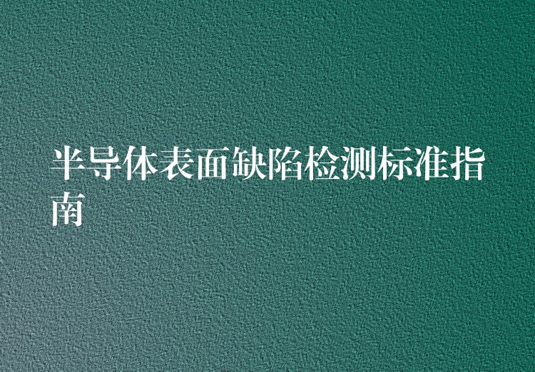 半导体表面缺陷检测标准指南