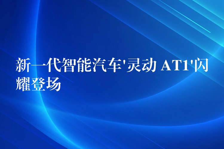 新一代智能汽车’灵动 AT1’闪耀登场
