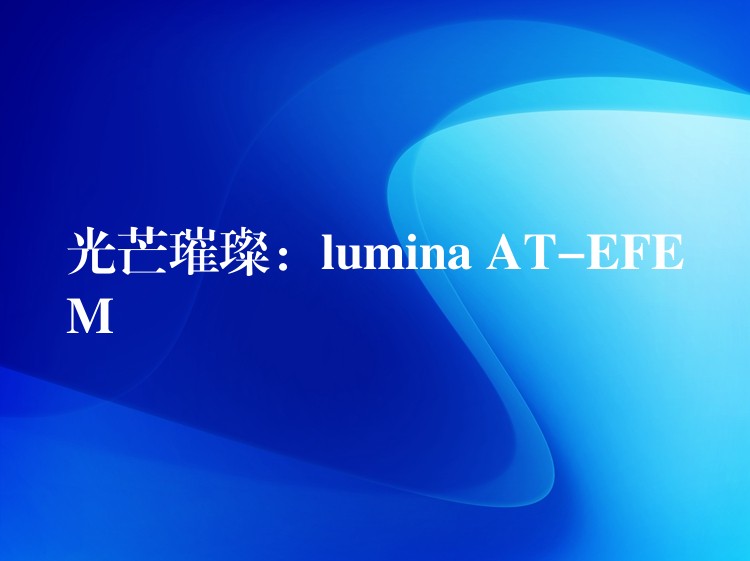 光芒璀璨:lumina AT-EFEM