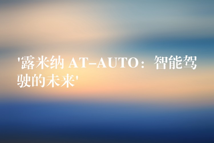 ‘露米纳 AT-AUTO：智能驾驶的未来’