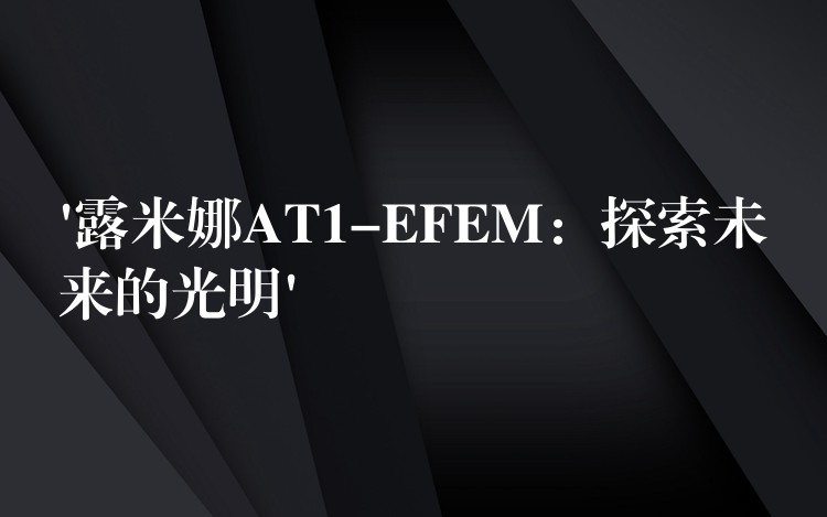 ‘露米娜AT1-EFEM:探索未来的光明’
