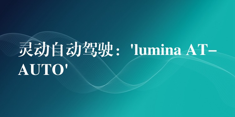 灵动自动驾驶：’lumina AT-AUTO’