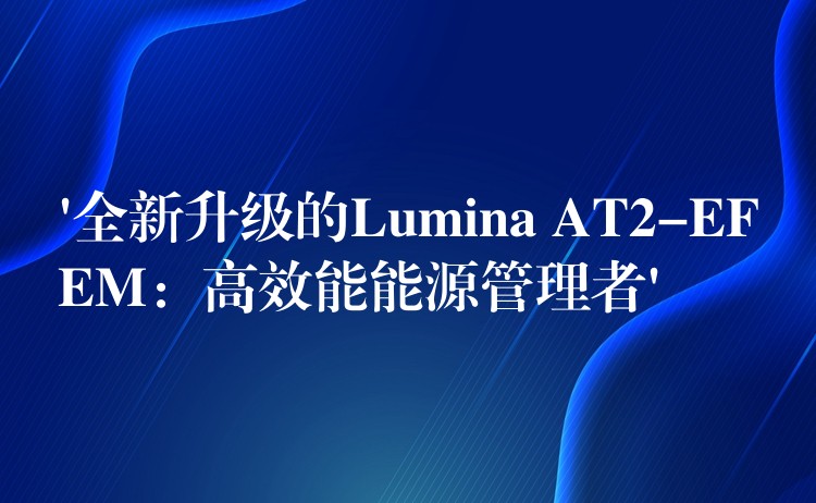 ‘全新升级的Lumina AT2-EFEM：高效能能源管理者’