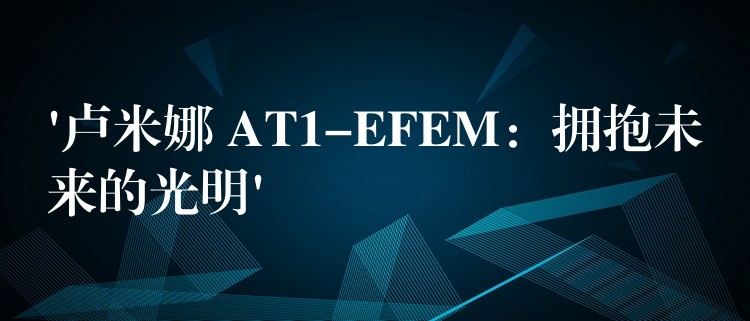 ‘卢米娜 AT1-EFEM:拥抱未来的光明’