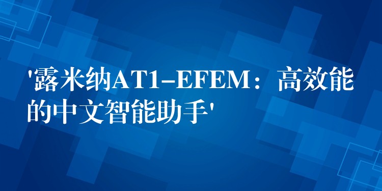 ‘露米纳AT1-EFEM：高效能的中文智能助手’