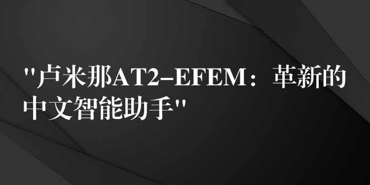 “卢米那AT2-EFEM：革新的中文智能助手”