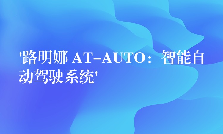 ‘路明娜 AT-AUTO:智能自动驾驶系统’