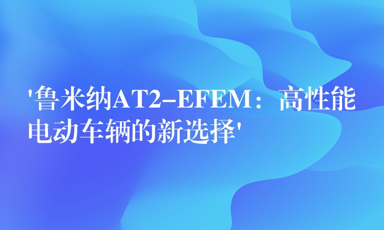 ‘鲁米纳AT2-EFEM:高性能电动车辆的新选择’