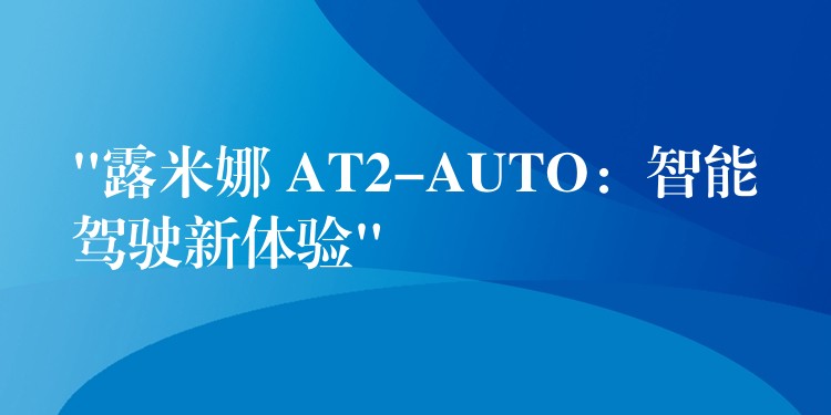 “露米娜 AT2-AUTO:智能驾驶新体验”