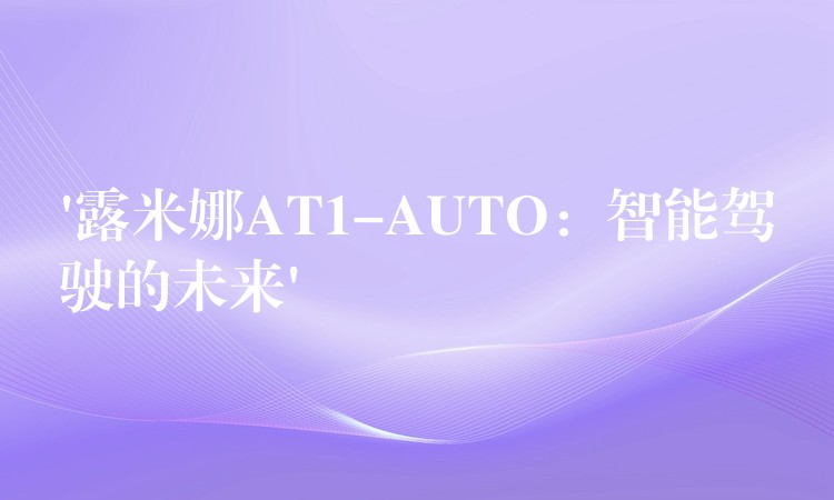 ‘露米娜AT1-AUTO:智能驾驶的未来’