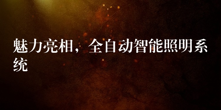 魅力亮相，全自动智能照明系统