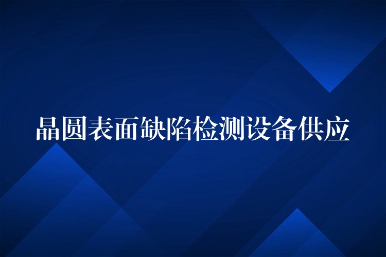 晶圆表面缺陷检测设备供应