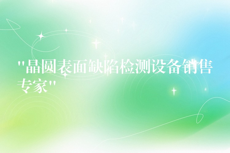 “晶圆表面缺陷检测设备销售专家”
