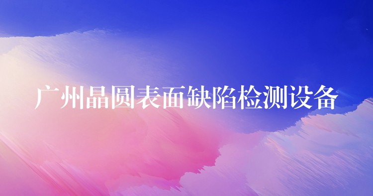 广州晶圆表面缺陷检测设备