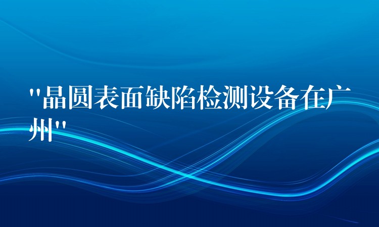 “晶圆表面缺陷检测设备在广州”