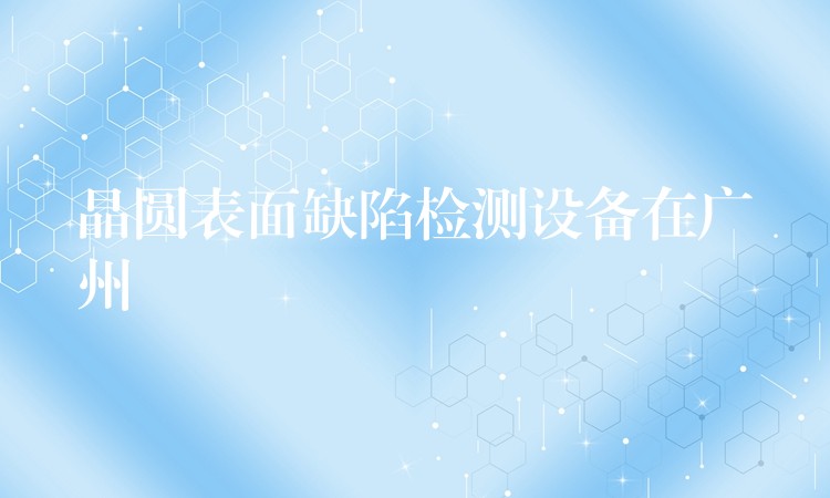 晶圆表面缺陷检测设备在广州