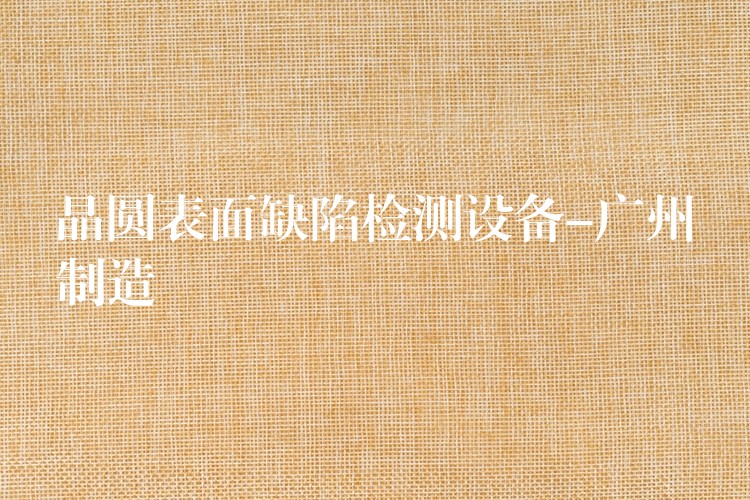 晶圆表面缺陷检测设备-广州制造