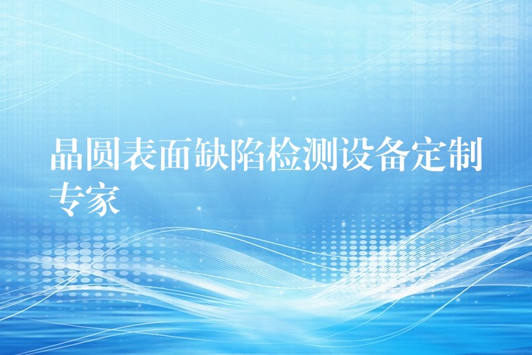 晶圆表面缺陷检测设备定制专家
