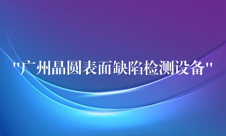“广州晶圆表面缺陷检测设备”