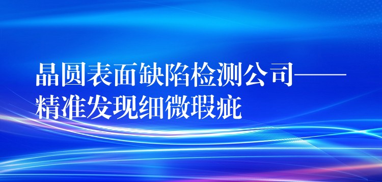 晶圆表面缺陷检测公司——精准发现细微瑕疵